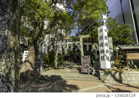 名古屋市街　洲崎神社　鳥居　愛知県名古屋市 138826129