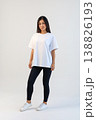 Athletic Asian Model. Vibrant fulllength portrayal of Asian personal trainer in activewear for branding 138826193