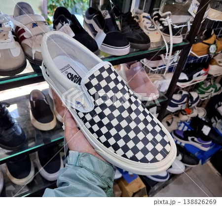 Yogyakarta, Indonesia - March 18th 2026 - Casual Vans Shoes Displayed in a Stylish Sneaker Store Yogyakarta, Indonesia - March 18th 2026 - Casual Vans Shoes Displayed in a Stylish Sneaker Store 138826269