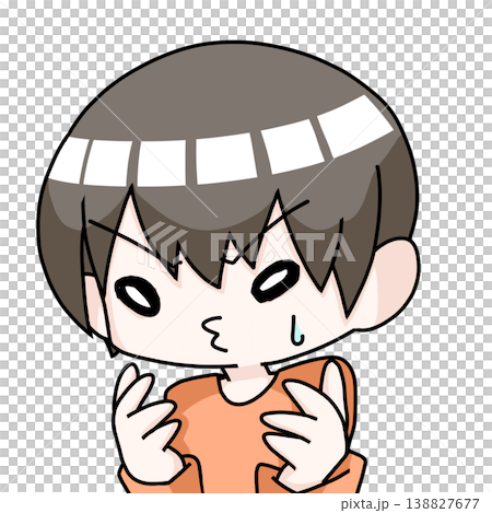 A person who pouts and looks anxious 138827677