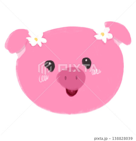 Pink Pig Cartoon Pink Animal Cartoon Farm Animals Pink Pig Cartoon Pink Animal Cartoon Farm Animals 138828039
