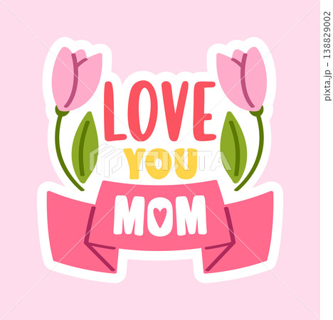 Mothers Day Badge With Tulip Emblem 138829002