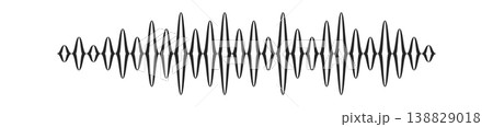 Waveform Audio Pulse Symmetric Line Art Waveform Audio Pulse Symmetric Line Art 138829018