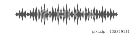 Waveform Audio Signal Seamless Divider Line Art Waveform Audio Signal Seamless Divider Line Art 138829131