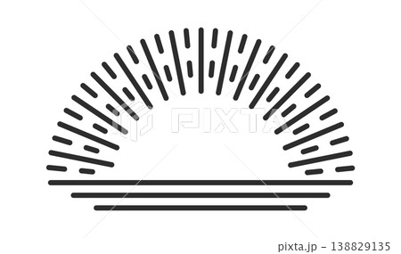 Sunrise Over Horizon Linework Emblem 138829135