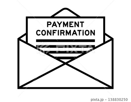 Envelope and letter sign with word payment confirmation as the headline 138830250