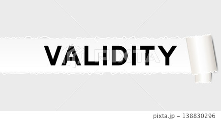 Ripped gray paper background that have word validity under torn part Ripped gray paper background that have word validity under torn part 138830296