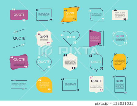 Quote blank template. Design elements, circle business card, paper sheet, information, text for your design. Quote blank template. Design elements, circle business card, paper sheet, information, text for your design. 138831033