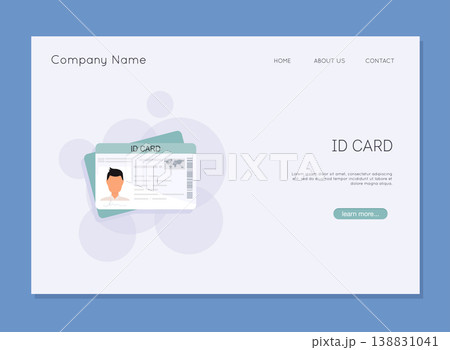 ID Card. Flat design style. Identification Card Icon. ID Card. Flat design style. Identification Card Icon. 138831041