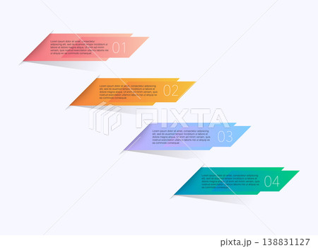 Voucher template with color gift box,certificate. Background design coupon, invitation, currency. Vector illustration. 138831127
