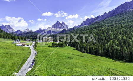 Beautiful landscape view of green summer forest with pine trees mountain, Adventure travel nature background Beautiful landscape view of green summer forest with pine trees mountain, Adventure travel nature background 138831526