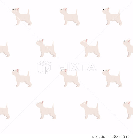 Puppies dog seamless pattern. Vector illustration. Puppies dog seamless pattern. Vector illustration. 138831550