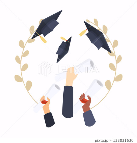 Graduation cap. Education. Flat design modern vector illustration concept. Graduation cap. Education. Flat design modern vector illustration concept. 138831630