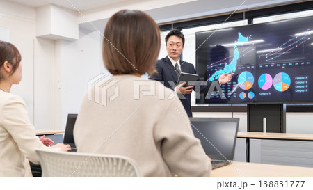 国内市場データを分析するビジネスプレゼンテーション 国内市場データを分析するビジネスプレゼンテーション 138831777