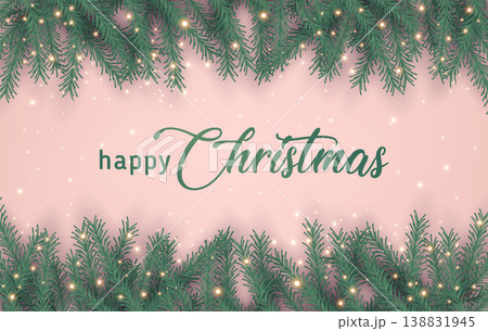 Holiday's background with realistic looking christmas tree branches. 138831945