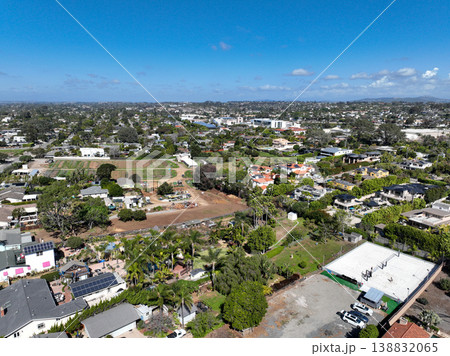 Aerial drone photo of Cardiff, West Coast of California, Encinitas, United States of America Aerial drone photo of Cardiff, West Coast of California, Encinitas, United States of America 138832065