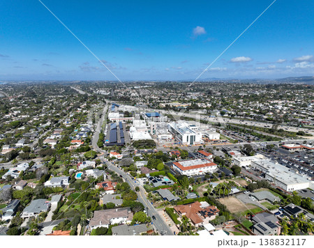 Aerial drone photo of Cardiff, West Coast of California, Encinitas, United States of America Aerial drone photo of Cardiff, West Coast of California, Encinitas, United States of America 138832117