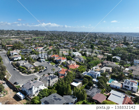 Aerial drone photo of Cardiff, West Coast of California, Encinitas, United States of America Aerial drone photo of Cardiff, West Coast of California, Encinitas, United States of America 138832142