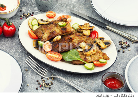 Delicious fried pork or chicken chops. Delicious fried pork or chicken chops. 138832218