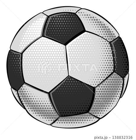 Soccer Ball Halftone Icon Illustration 138832316