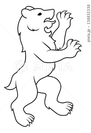 Rampant Bear Heraldry Heraldic Coat of Arms Crest 138832338