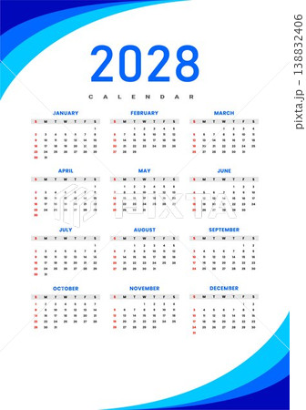 2028 Yearly Calendar Template 138832406