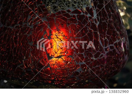egyptian glass lamp detail close up 138832960