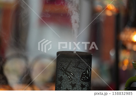 incense electronic dispenser burner smoke detail incense electronic dispenser burner smoke detail 138832985