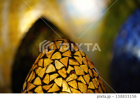 egyptian glass lamp detail close up 138833156