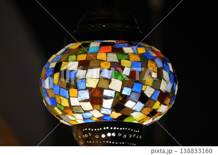 egyptian glass lamp detail close up egyptian glass lamp detail close up 138833160
