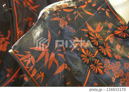 Japanese Kimono detail Colorful Decorated 138833170