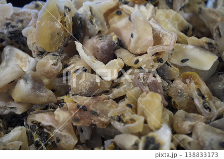 Passion fruit candied fruit detail close up 138833173