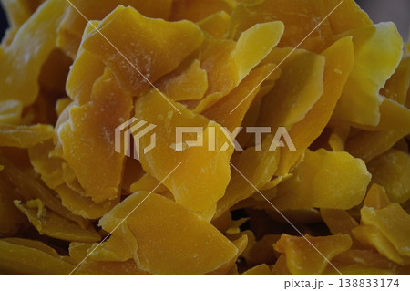 Mango candied fruit detail close up Mango candied fruit detail close up 138833174