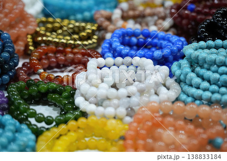 many different colors bracelets close up many different colors bracelets close up 138833184