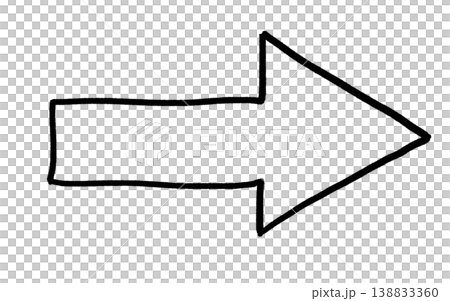 Hand-drawn arrow material using a pen Hand-drawn arrow material using a pen 138833360