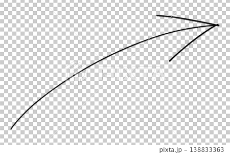 Hand-drawn arrow material using a pencil 138833363