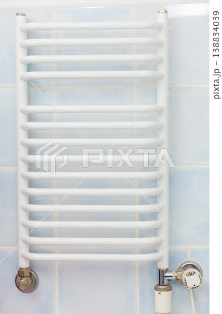 White bathroom heater White bathroom heater 138834039