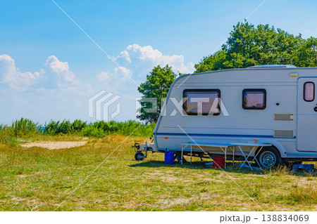 Caravan trailer camping on nature Caravan trailer camping on nature 138834069