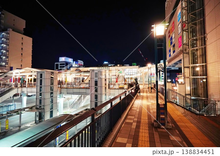 川越駅 ぺデストリアンデッキの夜景 川越駅 ぺデストリアンデッキの夜景 138834451