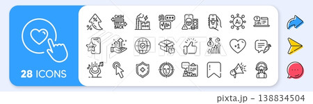 Vip phone, Analysis graph and Noise line icons....のイラスト素材 [138834504 ...