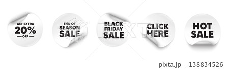 Extra discount sticker tag. Season sale, Black friday paper price banners. Get Extra 20 percent off Sale. Discount offer price sign. Special offer symbol. Save 20 percentages. Vector Extra discount sticker tag. Season sale, Black friday paper price banners. Get Extra 20 percent off Sale. Discount offer price sign. Special offer symbol. Save 20 percentages. Vector 138834526