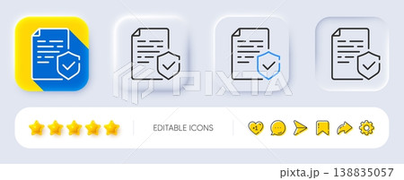 Certificate line icon. Neumorphic, Flat shadow, 3d buttons. Approved test sign. Compliance document symbol. Line certificate icon. Social media icons. Vector Certificate line icon. Neumorphic, Flat shadow, 3d buttons. Approved test sign. Compliance document symbol. Line certificate icon. Social media icons. Vector 138835057