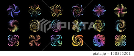 Radial halftone design featuring concentric rings and gradient waves. Modern abstract background with geometric shapes, perfect for branding, posters, and digital artwork. Radial halftone design featuring concentric rings and gradient waves. Modern abstract background with geometric shapes, perfect for branding, posters, and digital artwork. 138835201