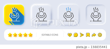 Difficult stress line icon. Neumorphic, Flat shadow, 3d buttons. Anxiety depression or panic sign. Mental health symbol. Line difficult stress icon. Social media icons. Vector Difficult stress line icon. Neumorphic, Flat shadow, 3d buttons. Anxiety depression or panic sign. Mental health symbol. Line difficult stress icon. Social media icons. Vector 138835441