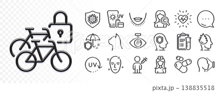 Psychology, Sunscreen and Capsule pill line icons for web app. Glare of light effect. Message icon. Pack of Umbrella, Pets care, Stress pictogram icons. Vector Psychology, Sunscreen and Capsule pill line icons for web app. Glare of light effect. Message icon. Pack of Umbrella, Pets care, Stress pictogram icons. Vector 138835518