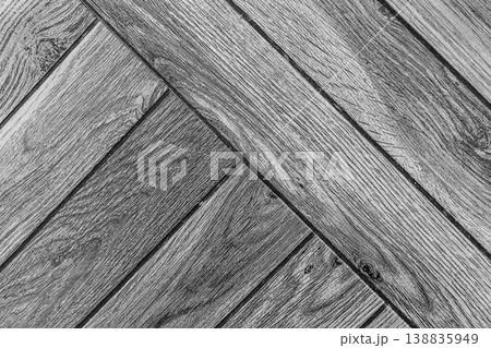 Grey wooden boards abstract floor surface pattern background texture 138835949