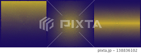Vintage abstract dot pattern square gradient retro effect dynamic modern background design. 138836102