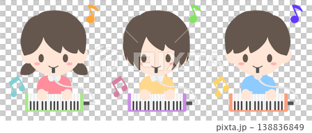 A child playing a melodica 138836849