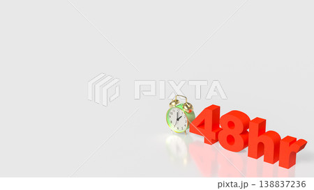 48 Hour Time Management Concept with Deadline and Extended Work Cycle 3d render. 138837236