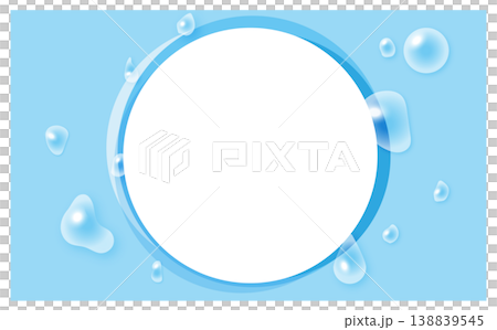 Moisture Sphere Illustration Frame: A water sphere representing moisturizing 138839545